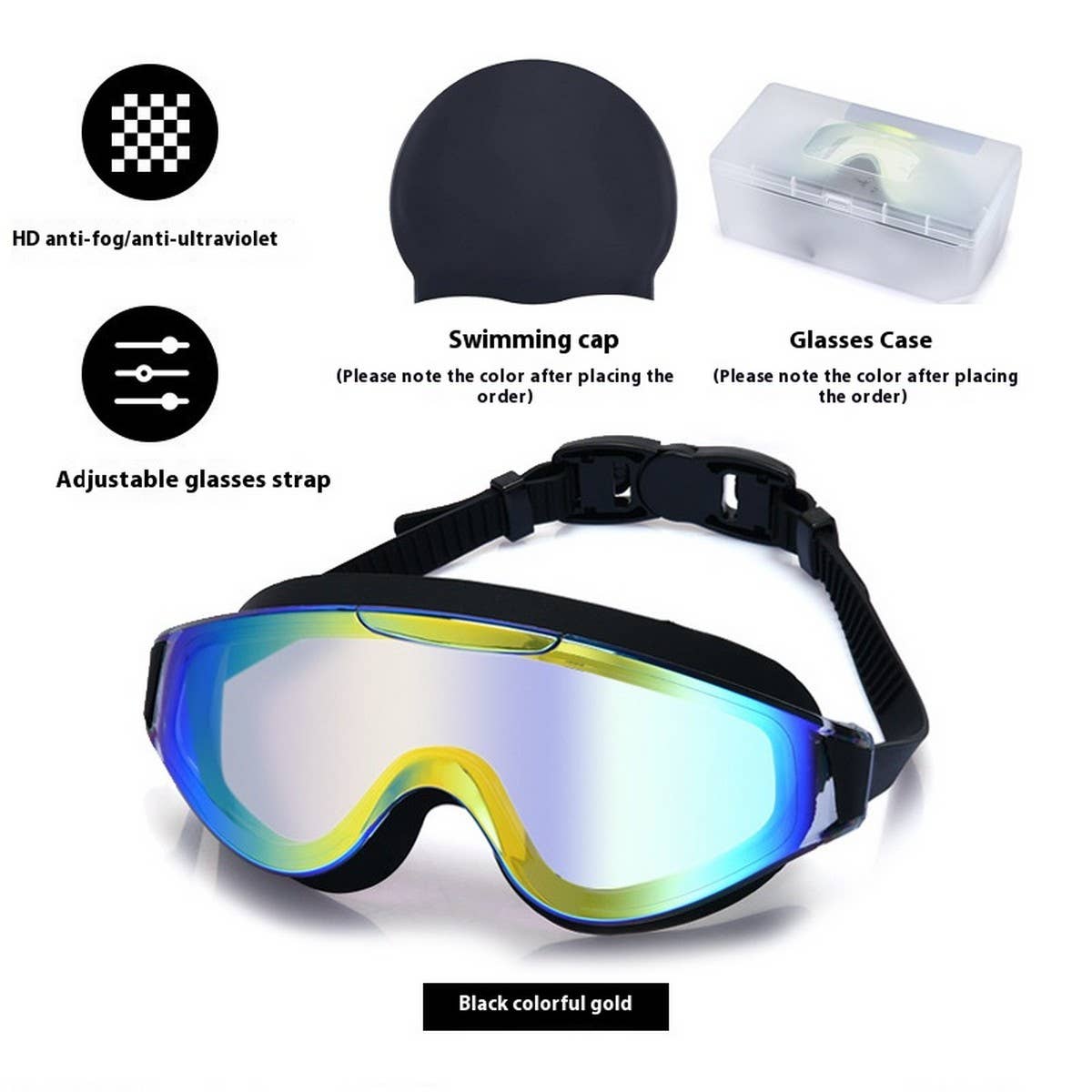 PRO SWIM GOGGLES SET HD UV PROTECTION SILICONE_CWASG1055