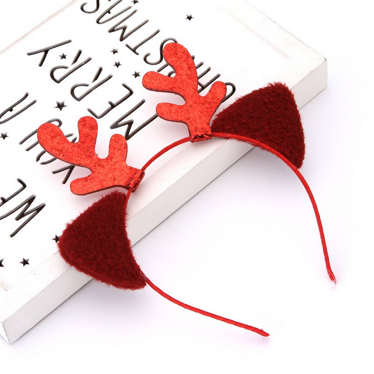 CHRISTMAS DEER ANTLER HEADBAND CAT EARS HEADBAND_CWAHA3426