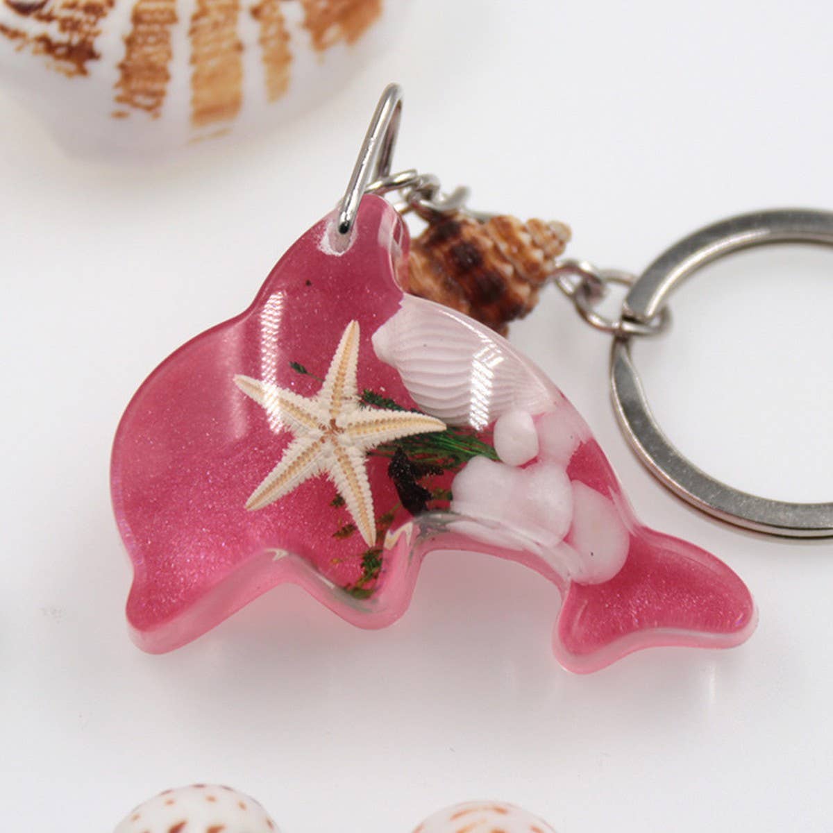 OCEAN SERIES DOLPHIN CAR KEYCHAIN PENDANT_CWMM3717