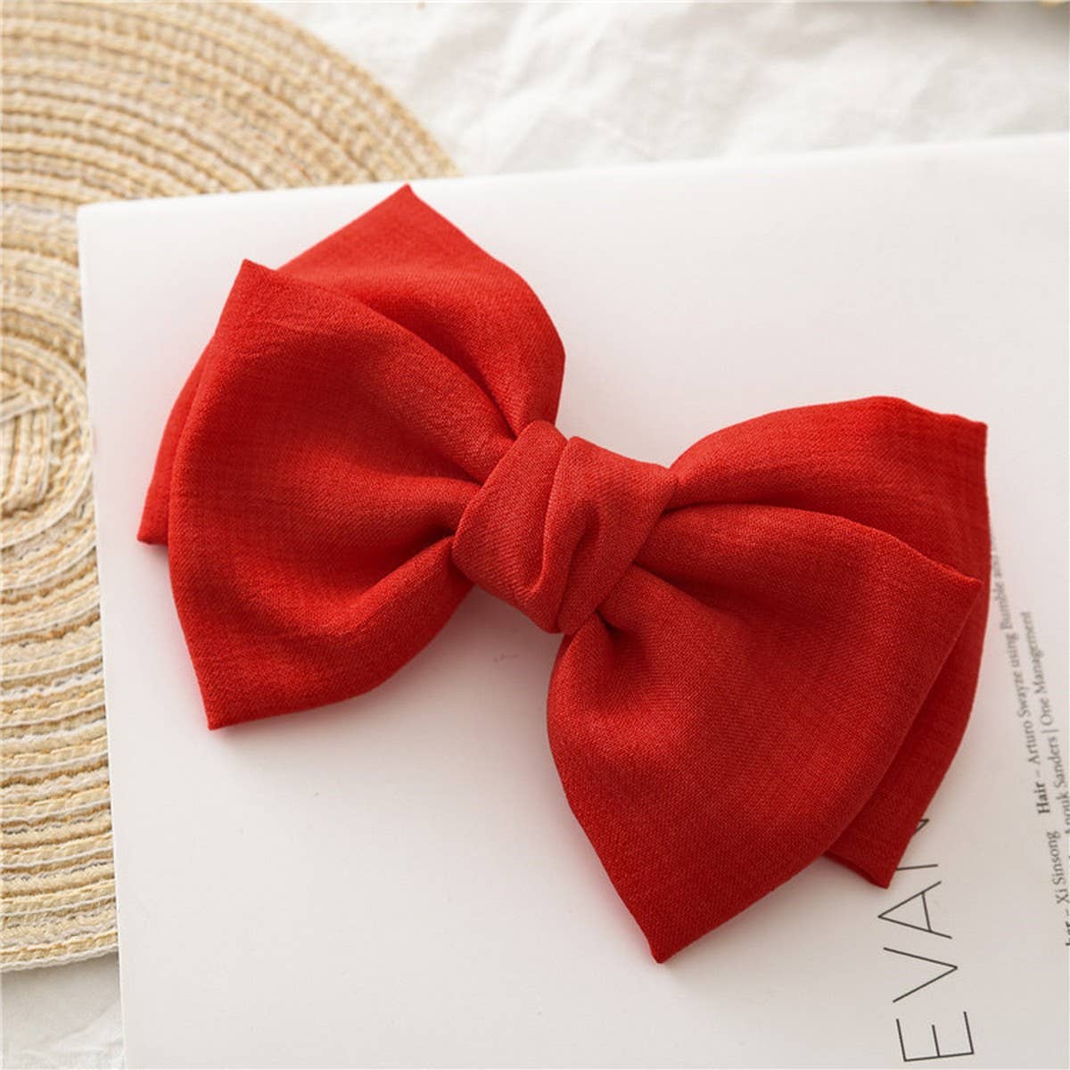 Women Knotted Bow Hair Clip_Cwaha0836