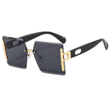 RIMLESS CUT EDGE OCEAN LENS SUNGLASSES UNISEX_CWASG1164