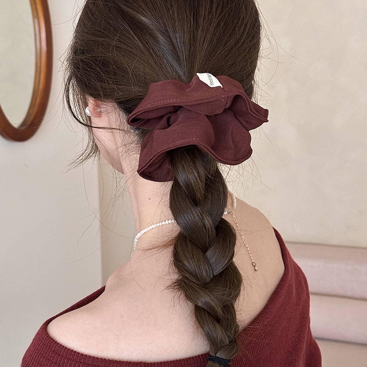 Puffy Fabric Scrunchie Vintage Fairy Look_Cwaha08170