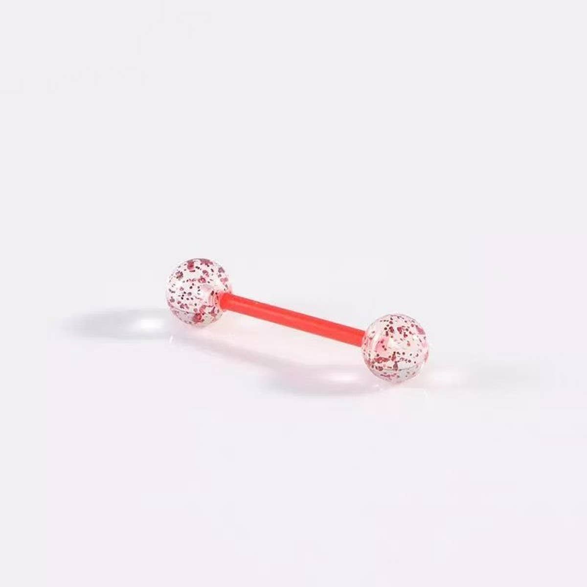 ACRYLIC FLEXIBLE TONGUE PIERCING BARBELL JEWELRY_CWMM9595