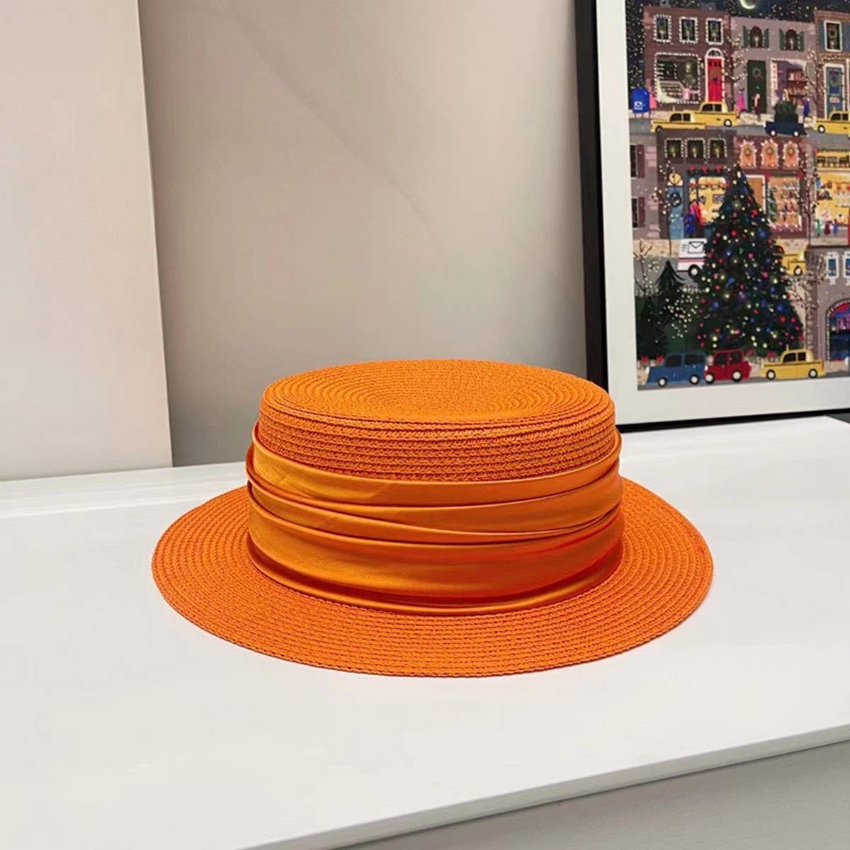 HIGH GRADE SATIN SUN HAT FOR WOMEN_CWAH3393