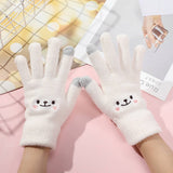 CARTOON MINK FUR SMILING FACE WITH VELVET GLOVES_CWAG0145