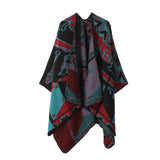 CAPE DARK DOUBLE SIDED WARM OUTER WEAR THICK SHAWL_CWASC2119