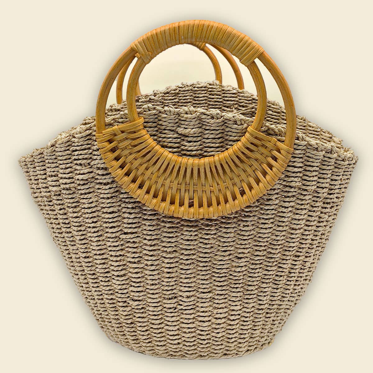 SUMMER BEACH SEA STRAW RATTAN TOTE CLUTCH BAGS_CWAB0814