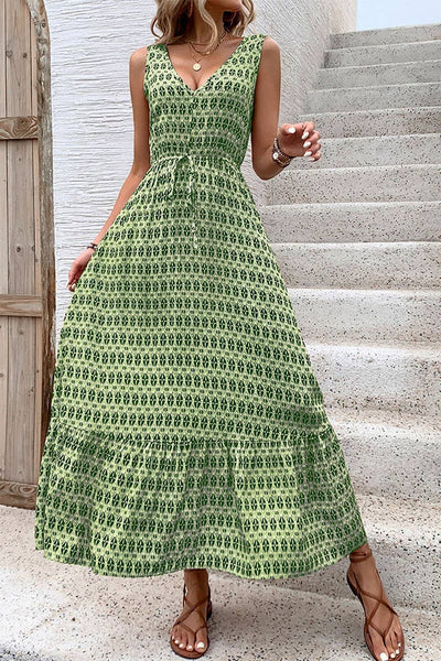 CWDMD2489_DIAMOND PRINT SLEEVELESS MAXI DRESS