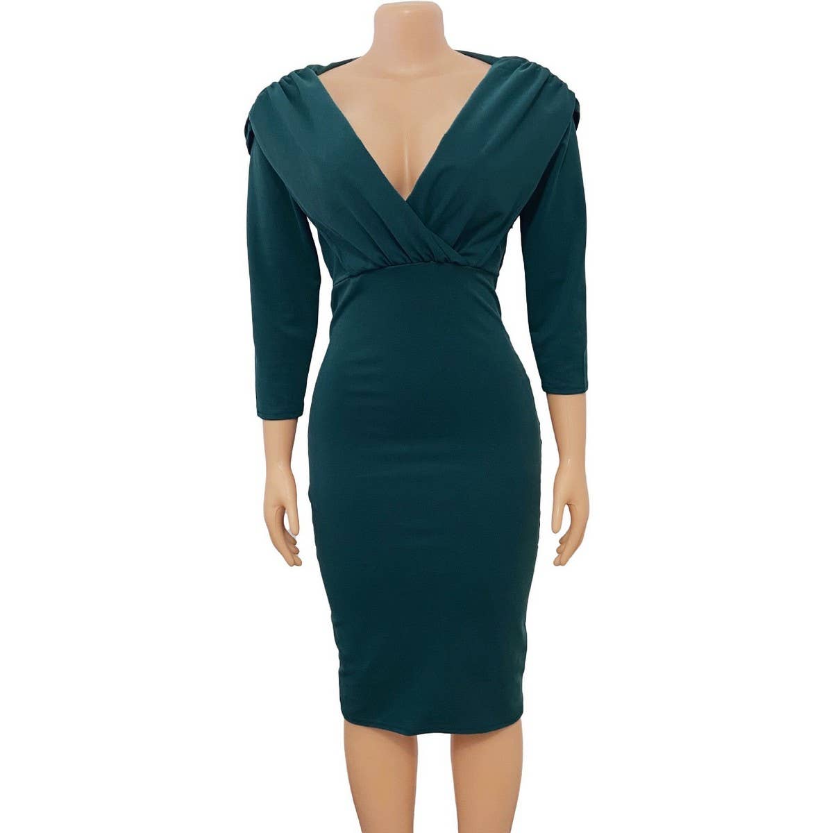 V-Neck Solid Color Hip Sexy Fashion Dress_Cwdsd6161