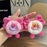 BOWKNOT SMALL COAL BRIQUETTES CAR KEYCHAIN PENDANT_CWMM2552