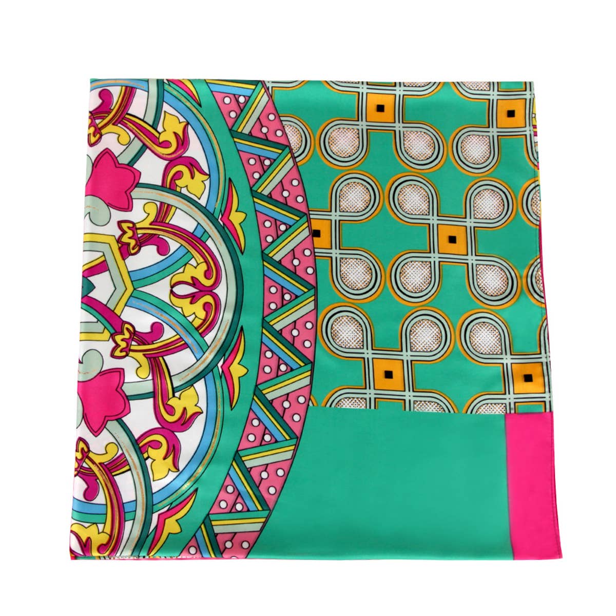 Twill Satin"First Love"Print Large Scarf For Women_Cwasc0667