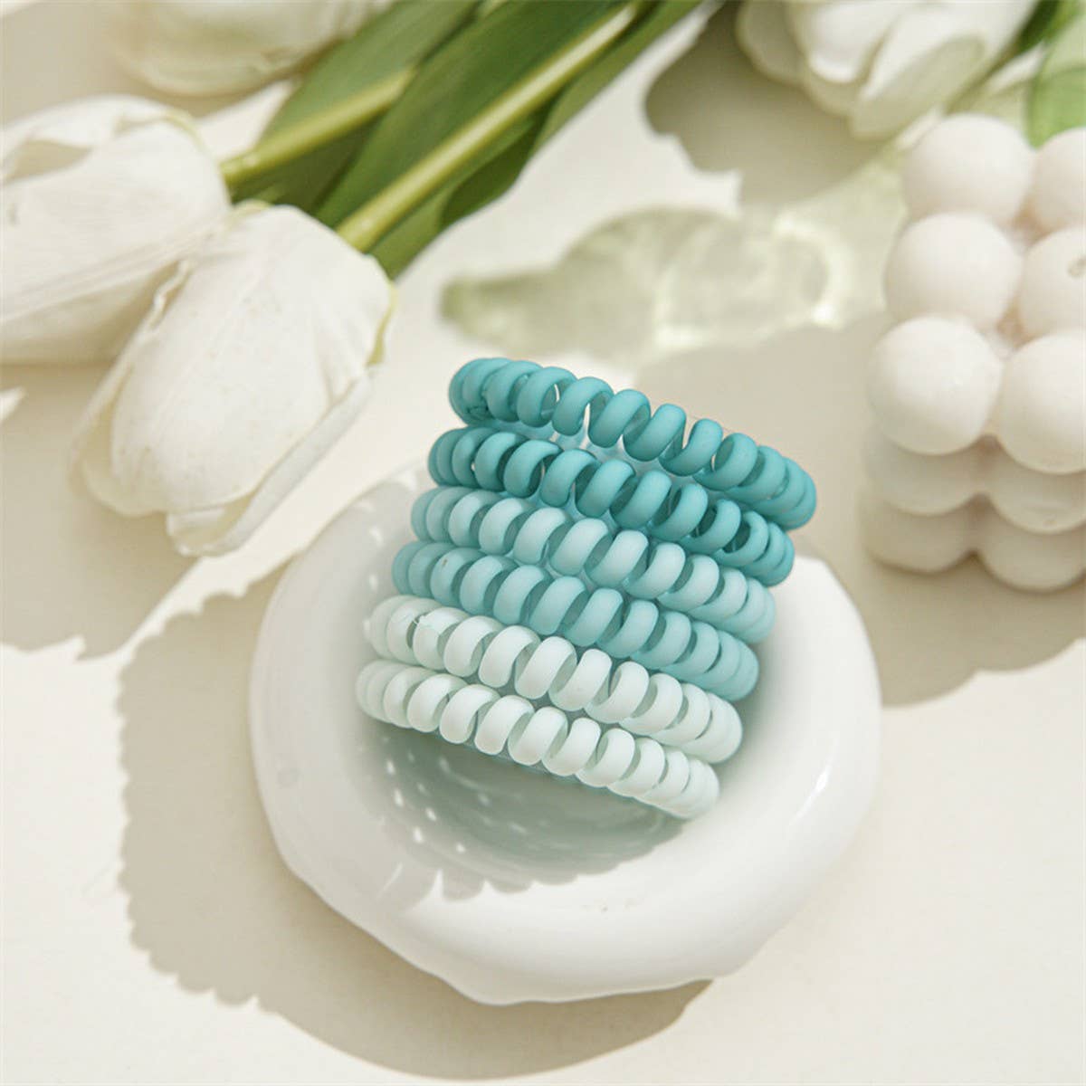 HIGH ELASTIC FROSTED PHONE CORD HAIR TIES_CWAHA1122