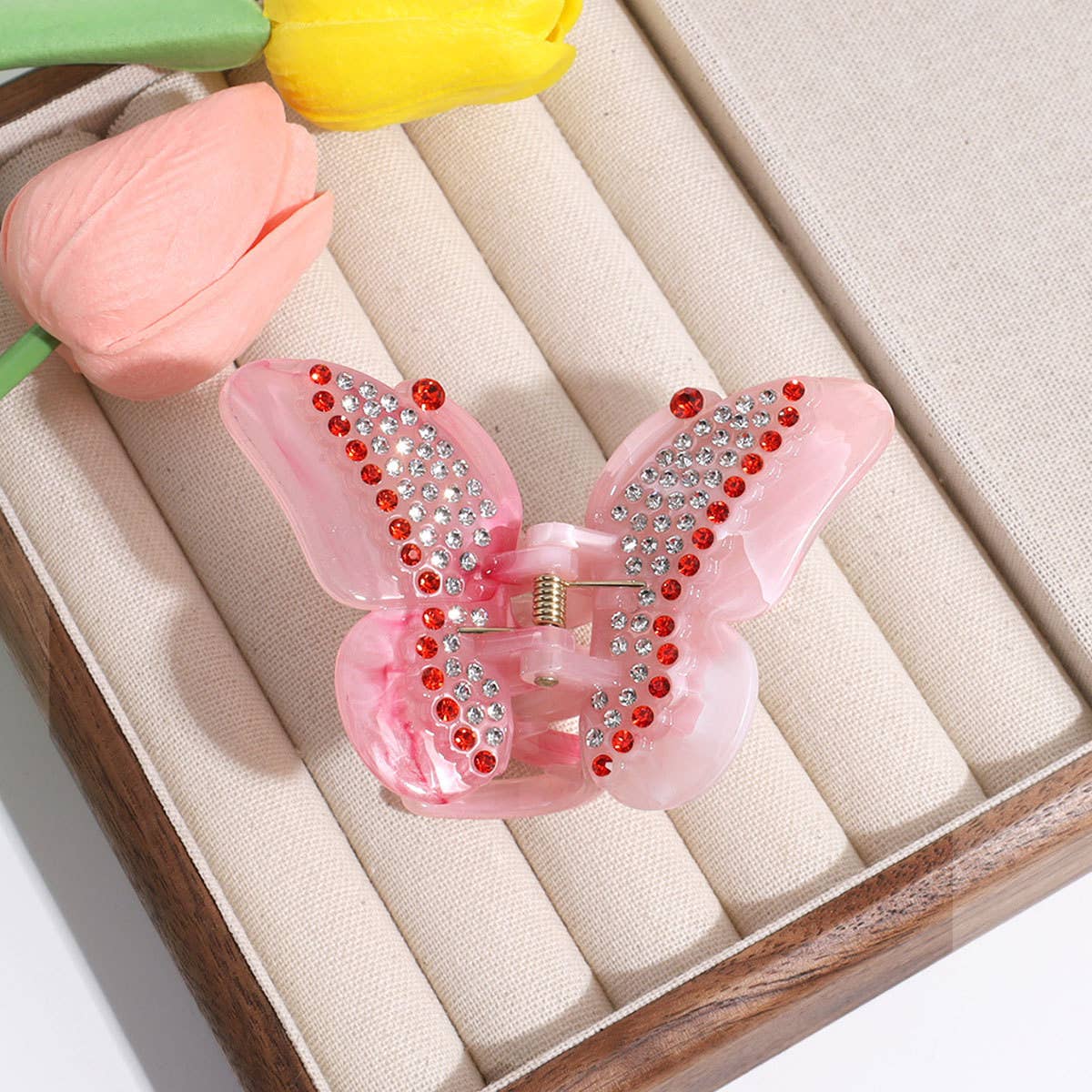 ELEGANT BUTTERFLY HAIR CLAW GRADIENT RHINESTONE_CWAHA2240