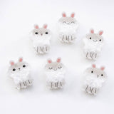 Cwaha1434_White Cartoon Rabbit Hair Claw Clip