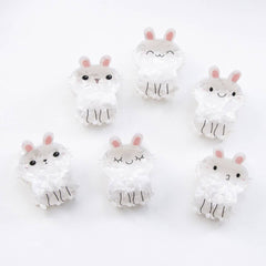 Cwaha1434_White Cartoon Rabbit Hair Claw Clip