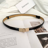 SIMPLE AND VERSATILE GOLD BUCKLE SWEATER BELT_CWABE0669