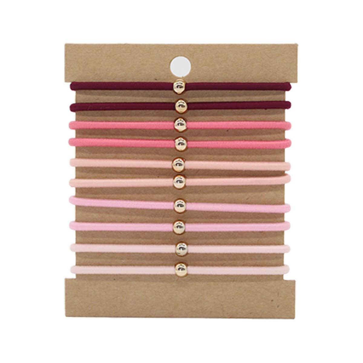 10 CLIP ON THREADED HAIR SCRUNCHIES_CWAHA2723