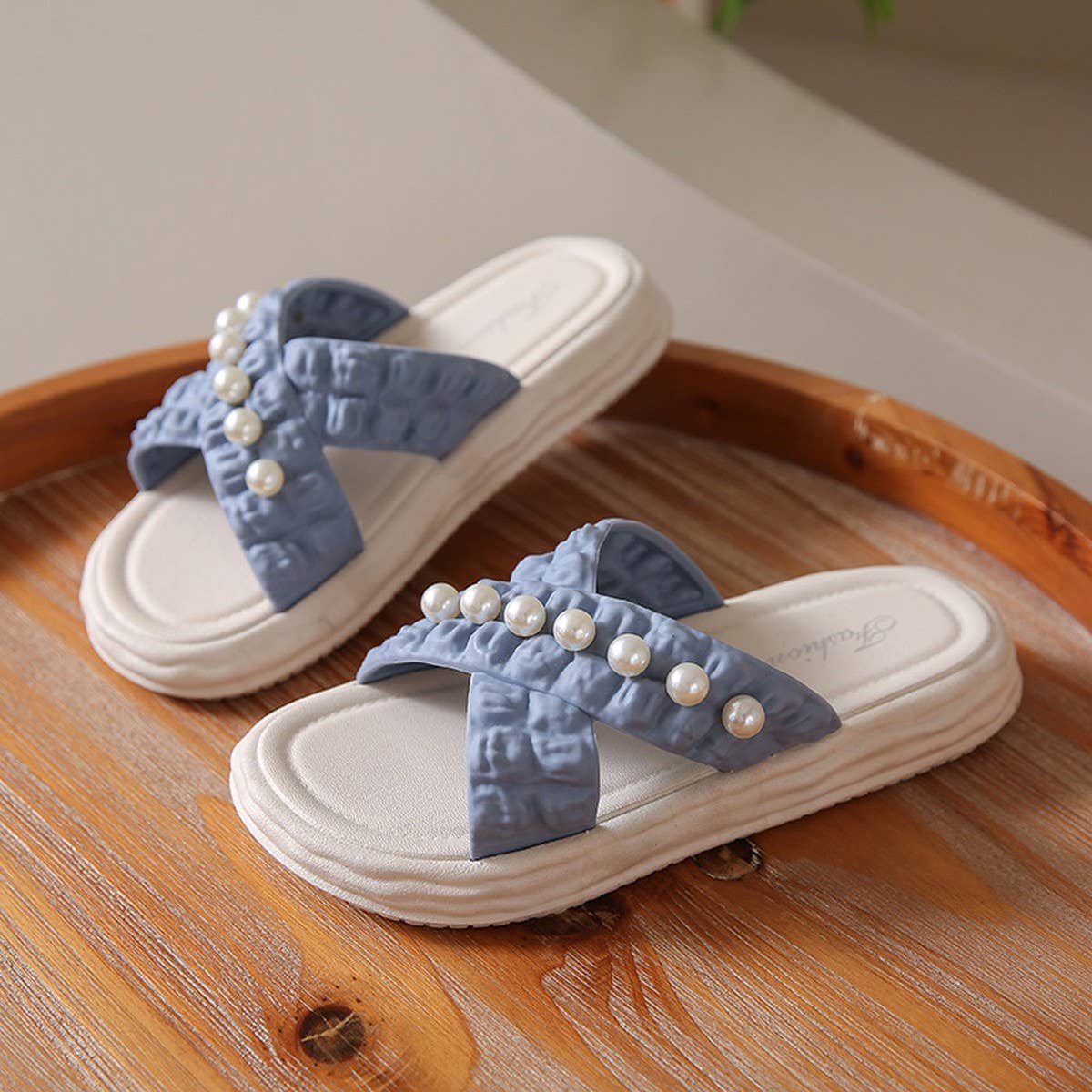 SUMMER BEACH SHOES PEARL CHAIN SANDALS_CWSHS0672