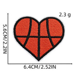 FOOTBALL BADGE HEART ACCESSORY PATCH_CWMM4055