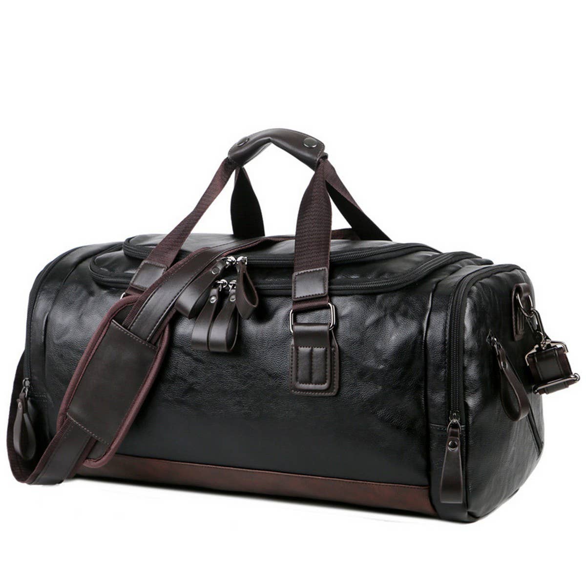 PU LEATHER MENS TRAVEL BAG LARGE CAPACITY_CWAB5171