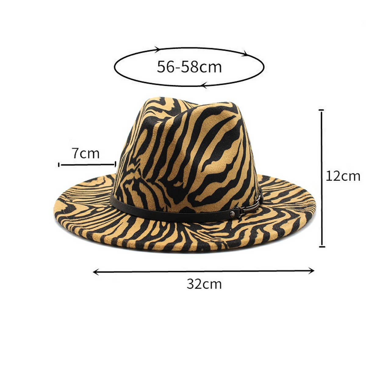 FASHION STRIPED WOOLEN HAT JAZZ HAT FELT HAT_CWAH2566