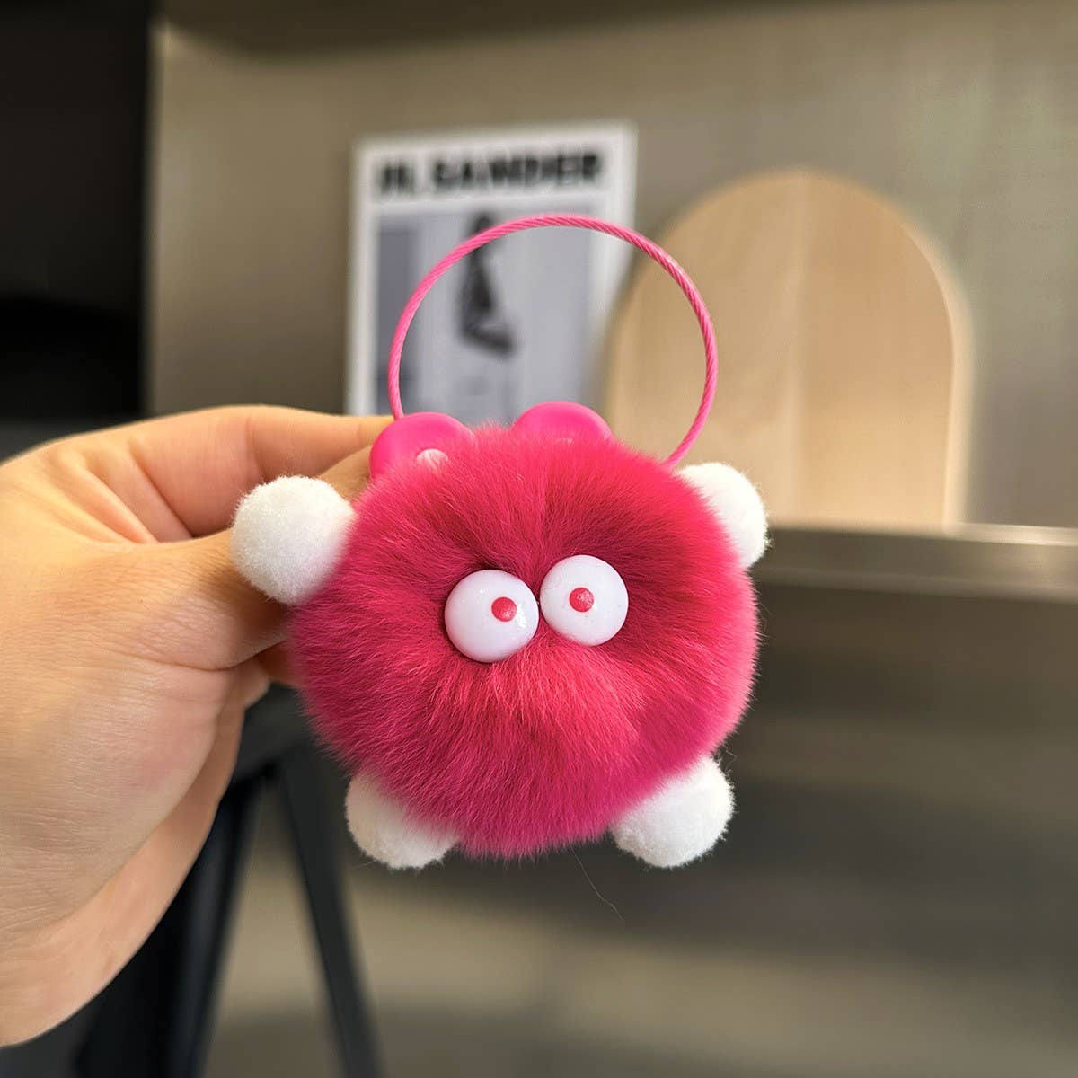 CUTE SMALL COAL BALL BAG PENDANT CAR KEYCHAIN_CWMM2516