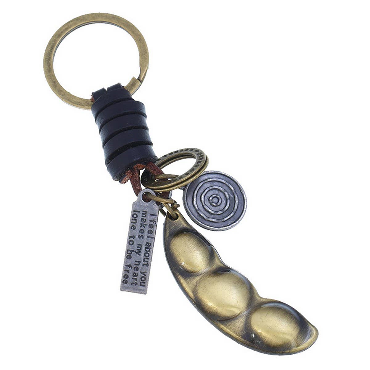NEW HAND WOVEN COWHIDE KEYCHAIN_CWMM5019