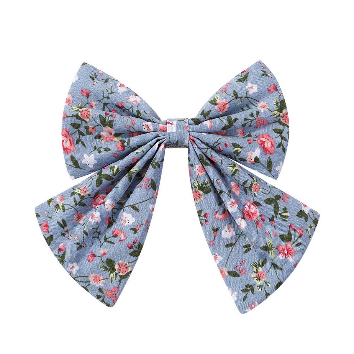 CHILDRENS SIMPLE FLORAL BOW HAIRPIN_CWAHA2366