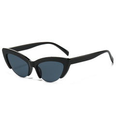 NEW HALF FRAME CAT EYE PERSONALITY SUNGLASSES_CWASG0520