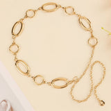 Fashionable And Simple Round Metal Waist Chain