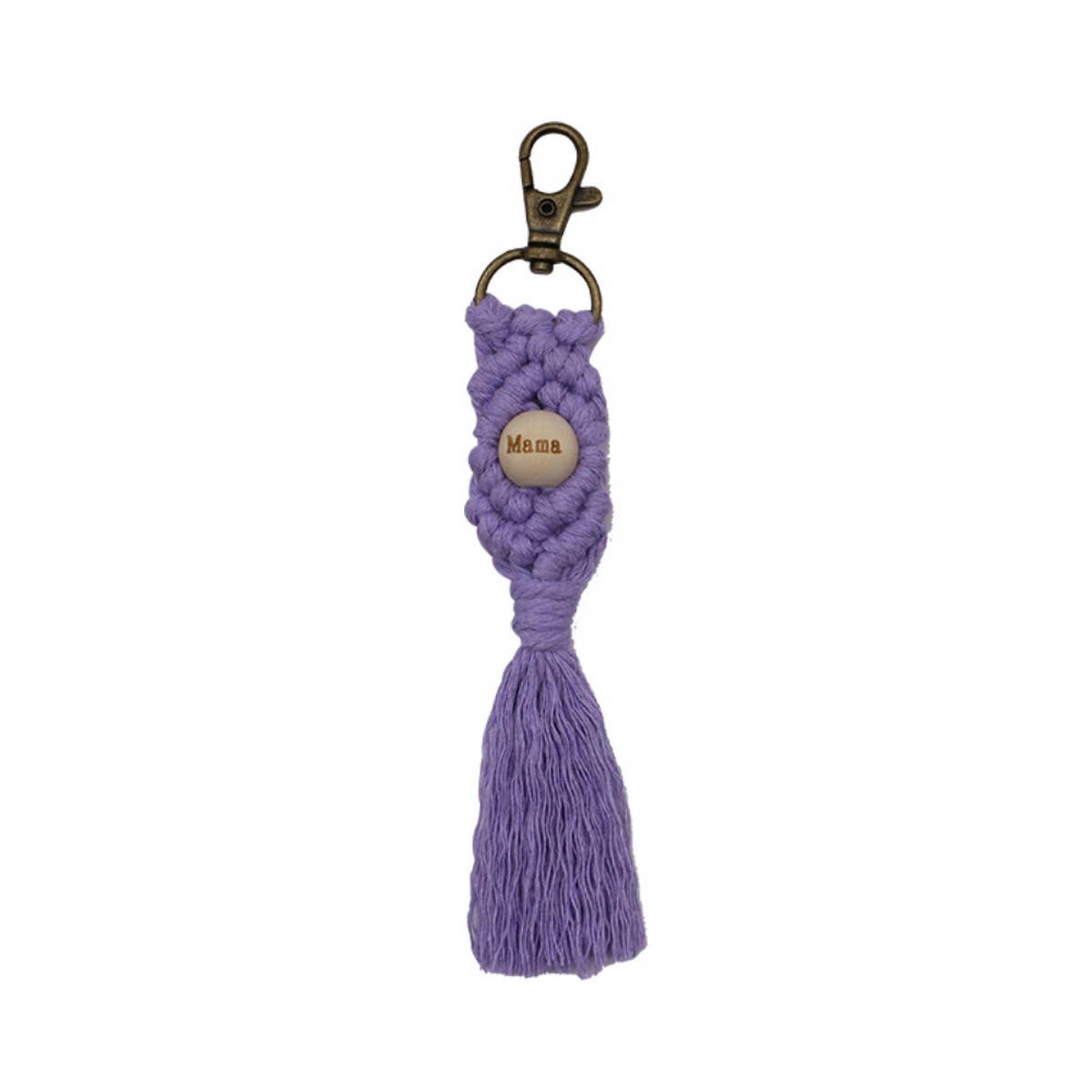 LETTER PENDANT COTTON ROPE BRAIDED KEYCHAIN_CWMM1579