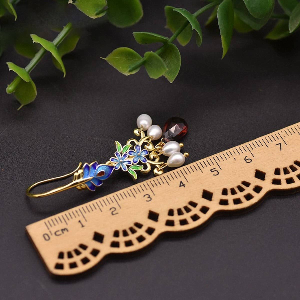 NEW HIGH END PEACOCK FRESHWATER PEARL EARRINGS_CWAJE3784