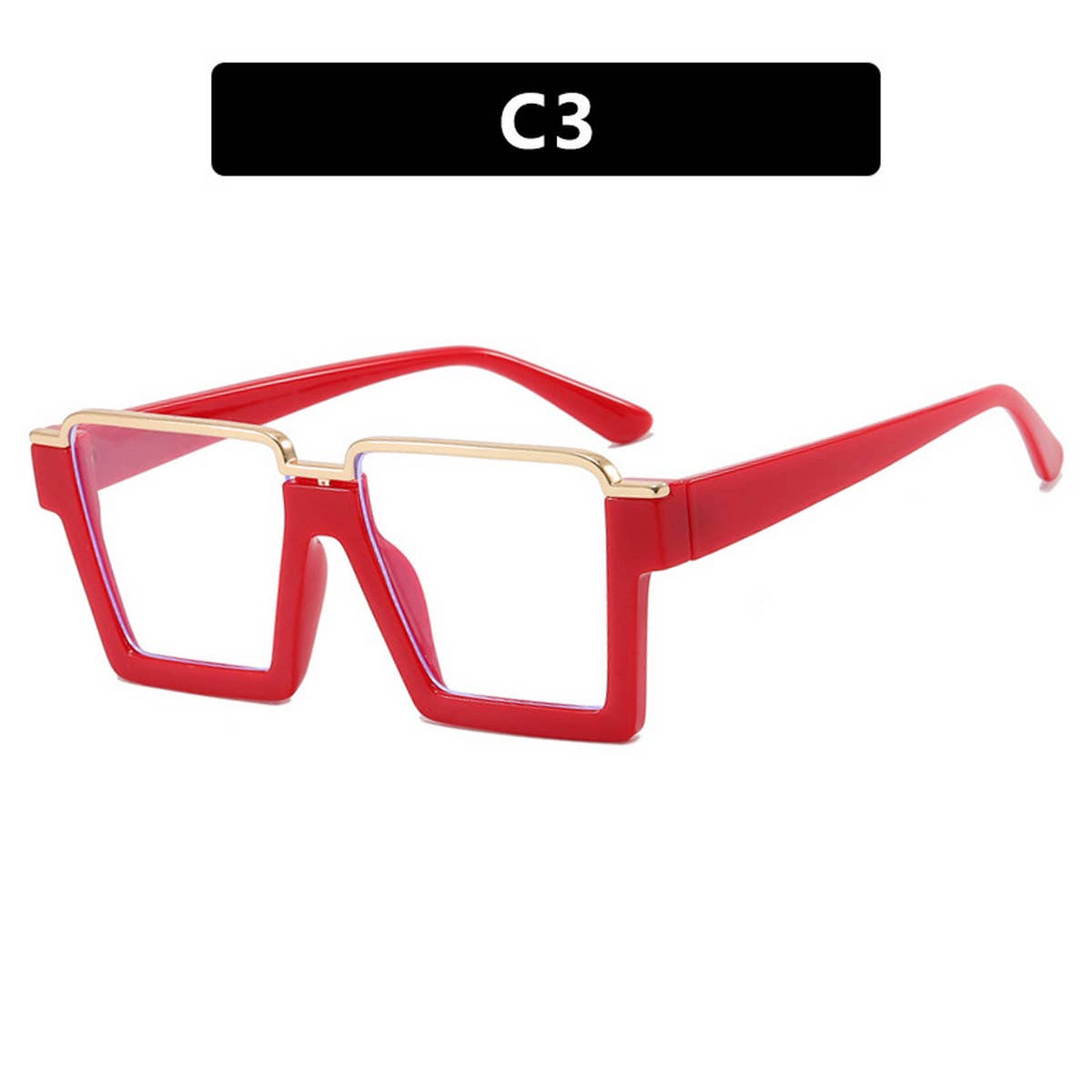 FASHIONABLE SQUARE FLAT GLASSES ANTI BLUE LIGHT_CWASG0317