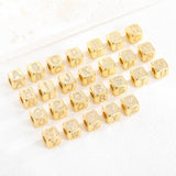 18K GOLD PLATED ZIRCONIA DICE PENDANT NECKLACE_CWMM5876
