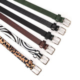 CLASSIC SIMPLE LEOPARD ZEBRA THIN BELTS_CWABE0398