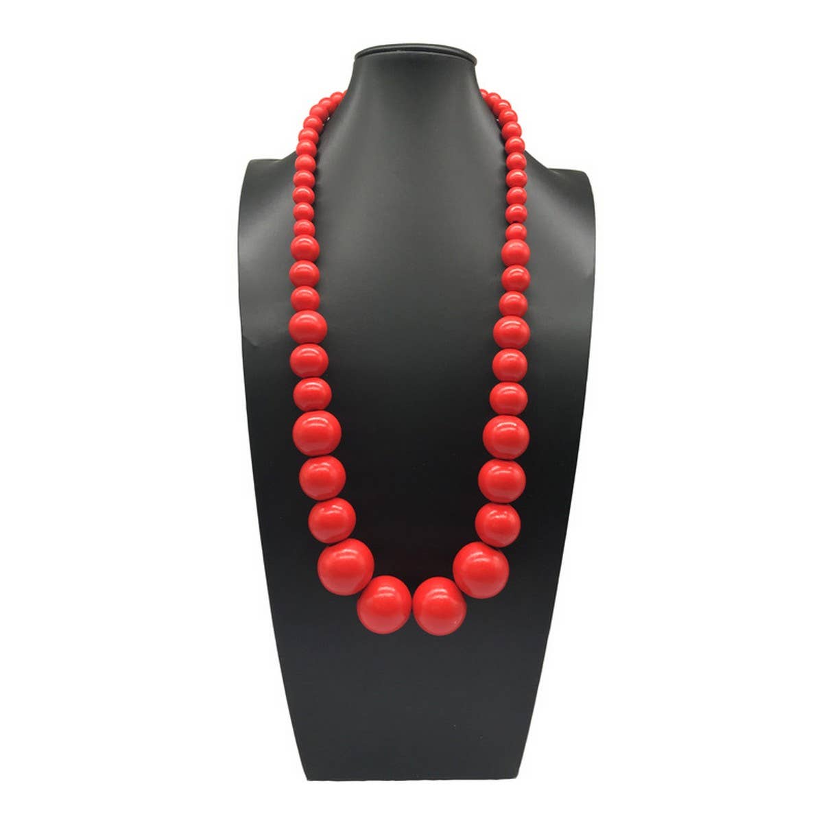 COLORFUL WOODEN LARGE ROUND BEAD LONG NECKLACE_CWMM4562