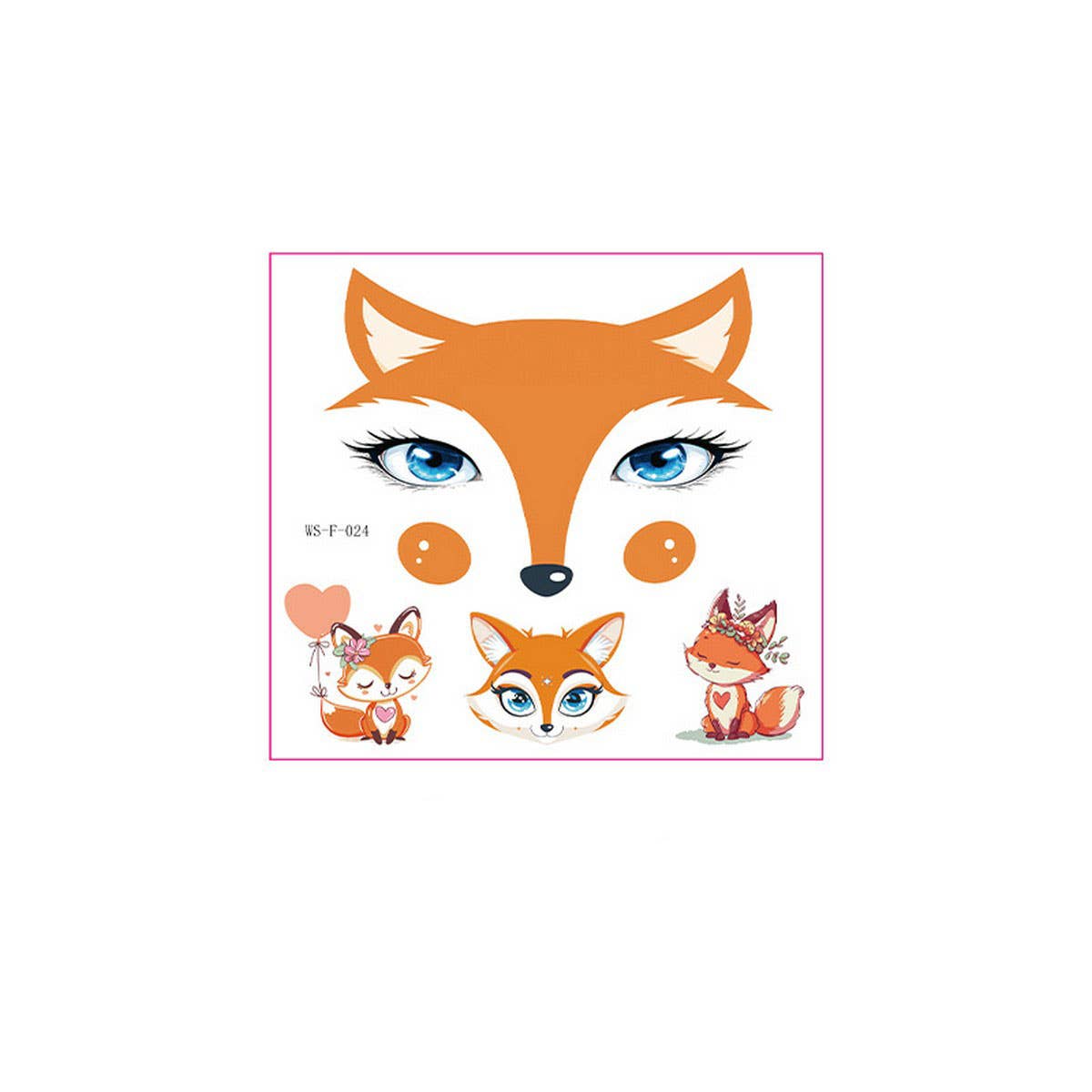 KIDS CHRISTMAS UNICORN PANDA FACE TATTOOS_CWMM8256