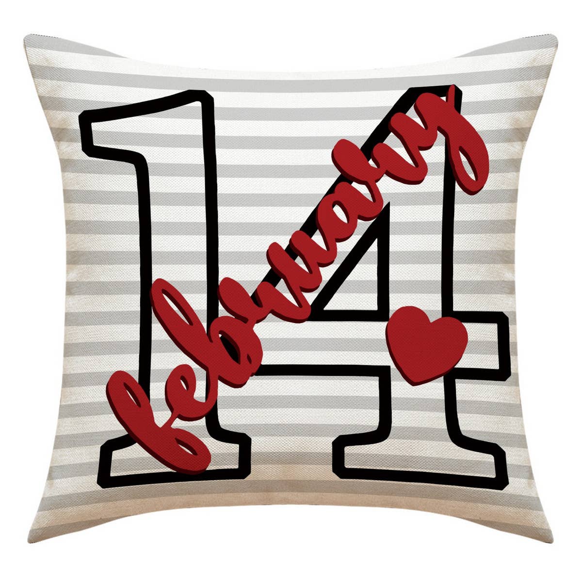 HOME VALENTINES DAY LINEN THROW PILLOW COVER_CWMM0773