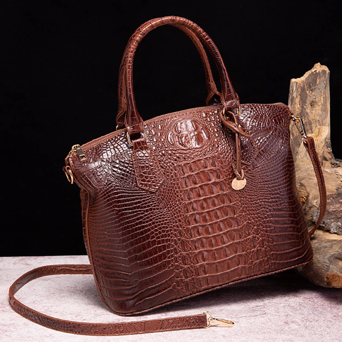 FASHION CROCODILE DESIGN HANDBAG SHELL BAG_CWAB0570