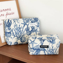Corduroy Makeup Bag Large Travel Wash Hand Pouch_Cuab00734