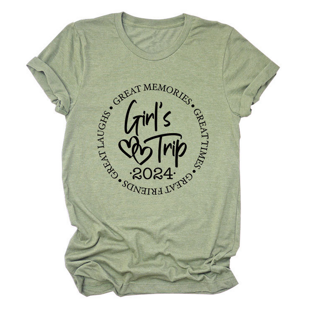 Wome Casual Crew Neck T-Shirt, Loose Fit_Cwtts1471