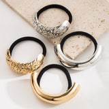 MINIMALIST METAL TUBE ELASTIC HAIR TIE BAND_CWAHA6195