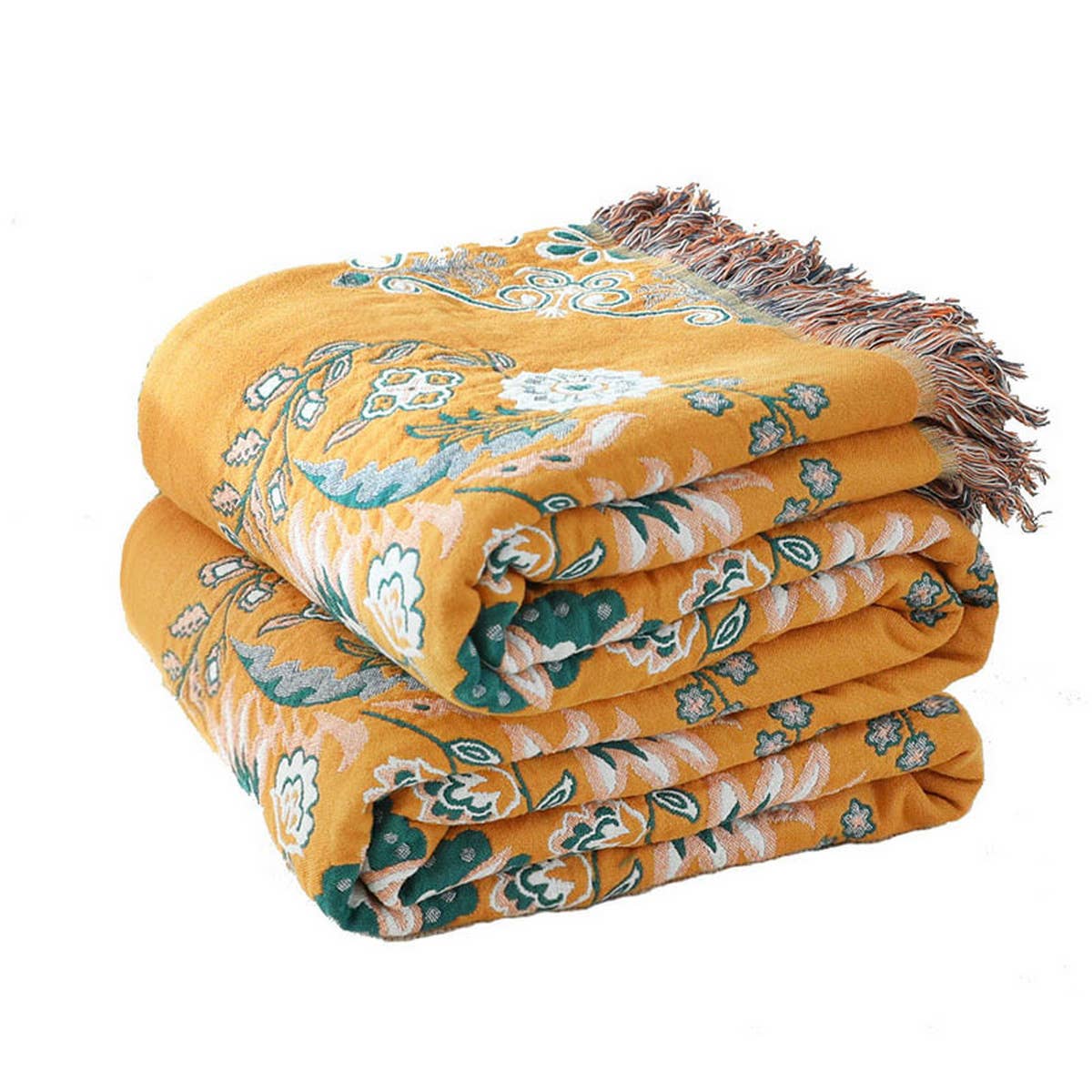 FLOWER TASSEL DOUBLE SIDED BLANKET_CWMM1601