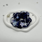 EMBROIDERED MARINE LIFE SQUARE SCARF HAIR TIE_CWAHA3691