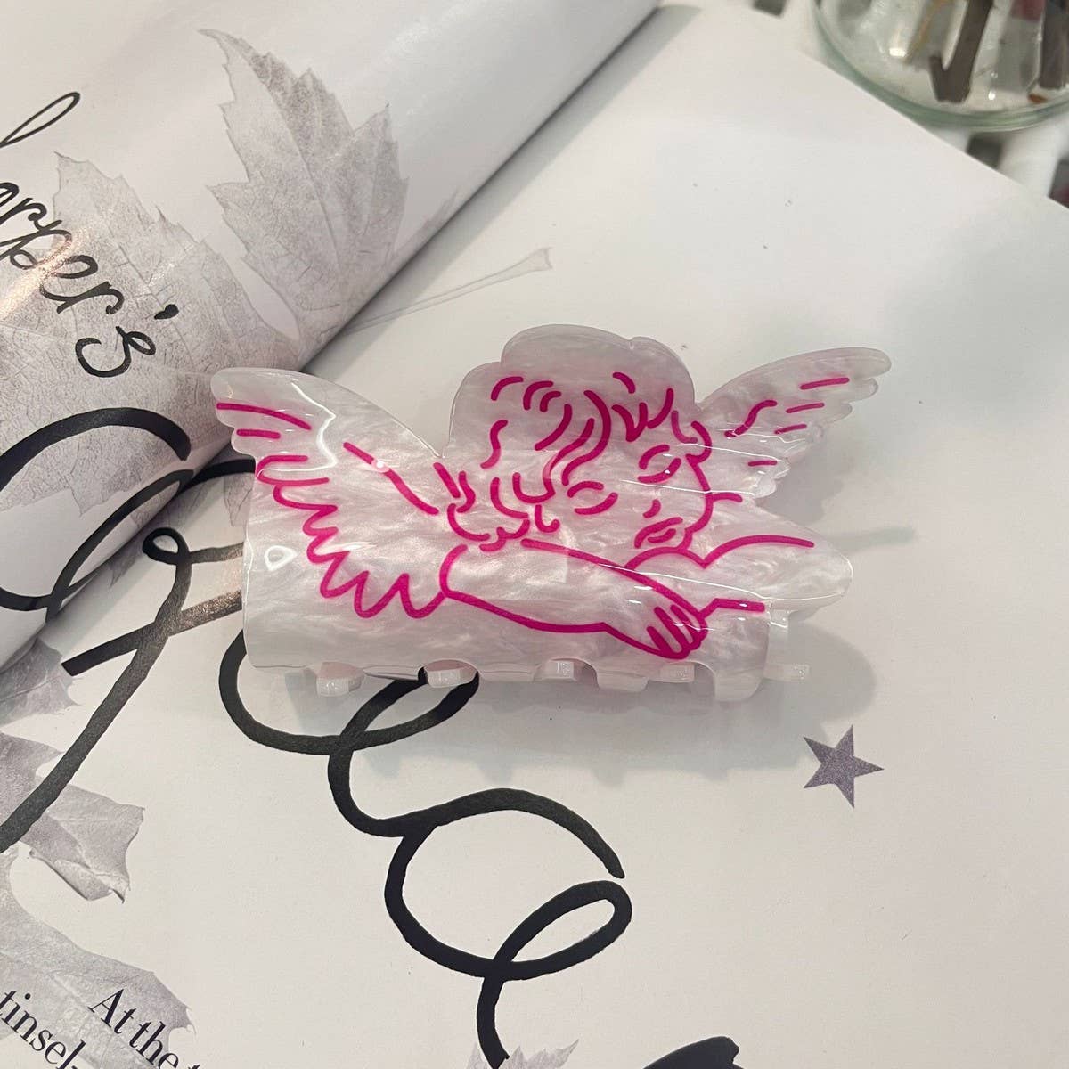 Cwaha4455_New Cartoon Dopamine Angel Wings Shark Clip