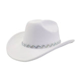 New Wool Fedora Cowboy Hat Western Ethnic Style_Cwah04460