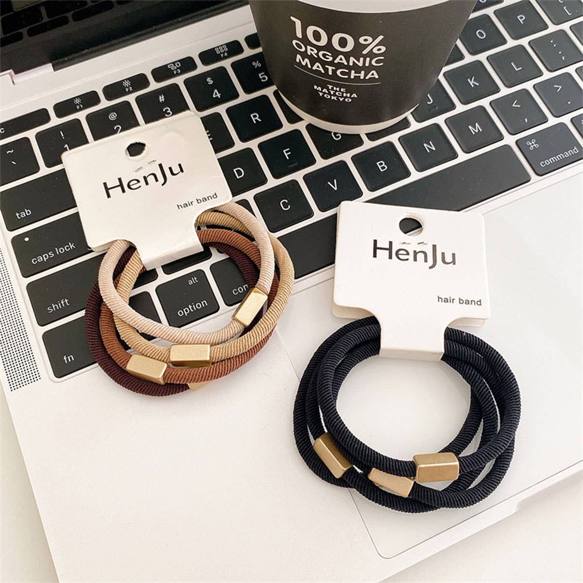 4PCS SET FASHION STRETCHY ELASTIC SIMPLE HAIR TIES_CWAHA0338