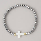 CROSS COLORED CRYSTAL HANDMADE BRACELET_CWMM3819