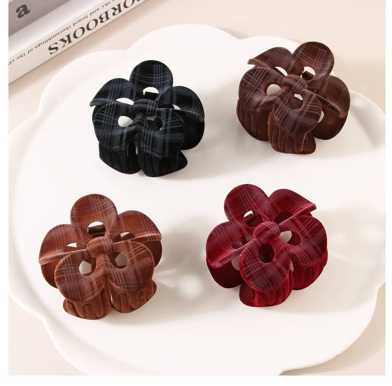 School Style Sub Flower Style Flock Clip