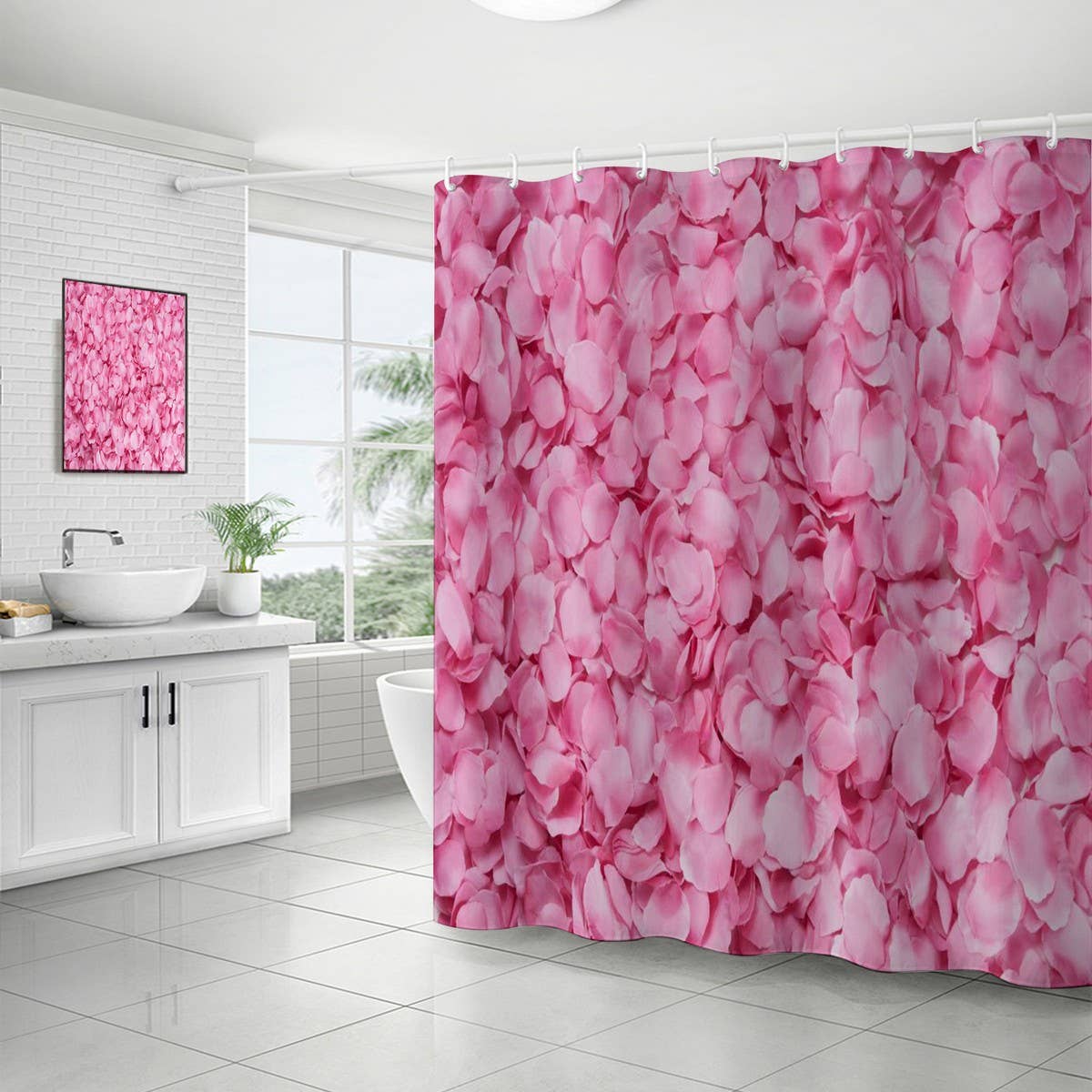PETAL WATERPROOF AND MOISTURE PROOF SHOWER CURTAIN_CWMM1789